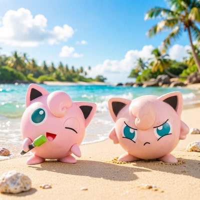 WCT正版散货唱歌生气胖丁摆件神奇宝贝宠物小精灵宝可梦模型手办