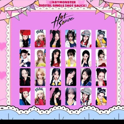 BABYMONSTER宝怪HOT SAUCE单人自印小卡RUKA RORA PHARITA AHYEON