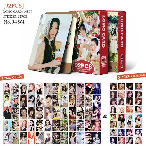 92张自印小卡IDLE 2026 SEASON'S GREETINGS照片卡贴纸圣诞LOMO卡