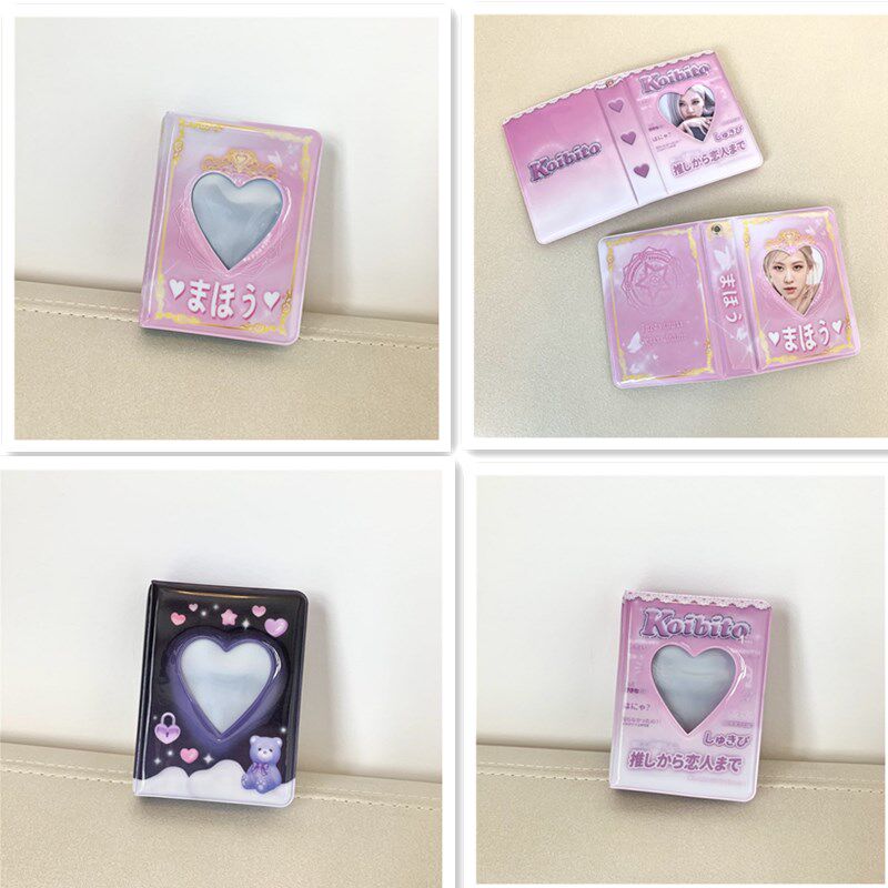 INS LOVER 마법 소녀 별이 빛나는 하늘 곰 3 인치 폴라로이드 미니 사진 앨범 별을 쫓는 아이돌 앨범 사진 카드 보관