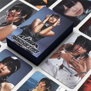 LISA自印双面圆角小卡SOLO专辑ROCKSTAR卡片粉墨55张LOMO卡明信片