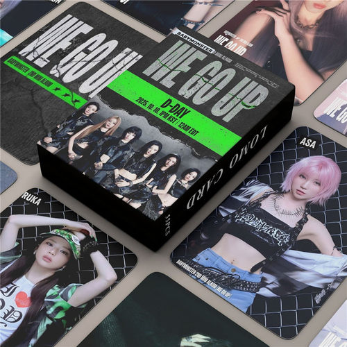 55张宝怪BABYMONSTER自印小卡镭射卡WE GO UP小卡 RAMI双面圆角卡