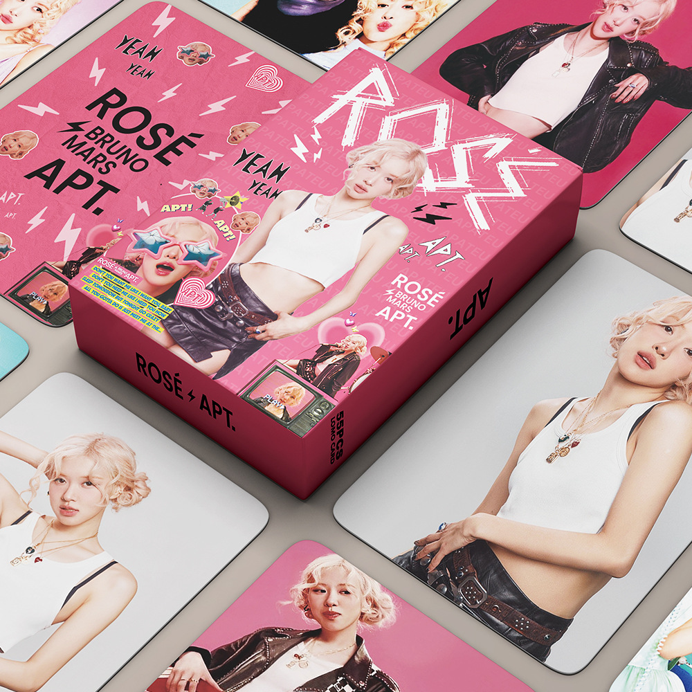55张 ROSÉ APT自印双面小卡粉墨朴彩英个人单曲同款rose照片卡片