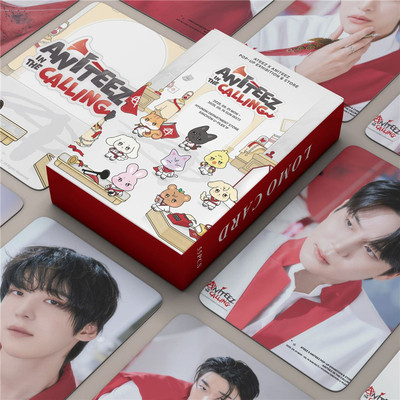 55张ATEEZ自印小卡ANITEEZ IN THE CALLING POP UP镭射卡片lomo卡