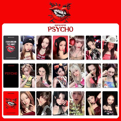 BABYMONSTER宝怪PSYCHO卡册小卡钥匙扣卡套卡快闪满额自印小卡