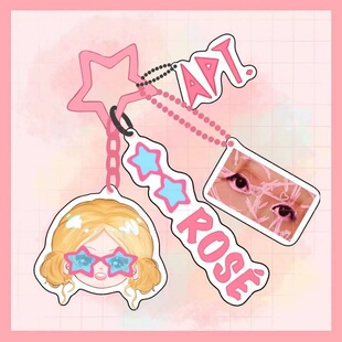 粉墨自制周边ROSE朴彩英肉丝亚克力双面钥匙扣书包饰品挂件饰品