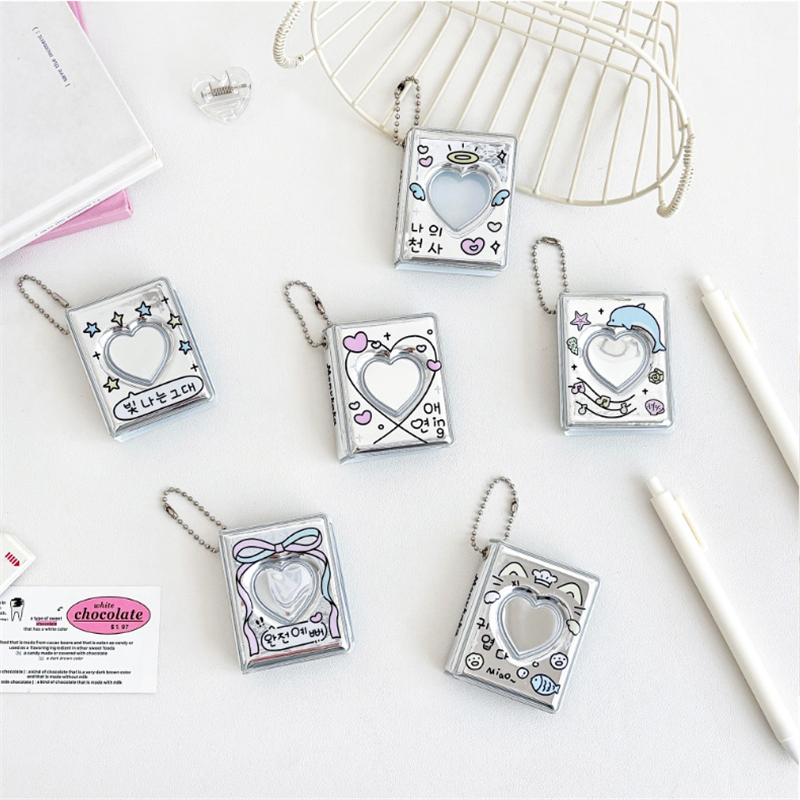 银色一寸证件照卡册迷你爱豆小卡相册挂件追星卡册收纳册卡套卡夹