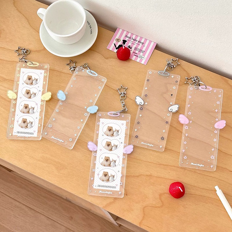 原创天使翅膀人生四宫格卡套亚克力人生四格硬卡套追星小卡卡套