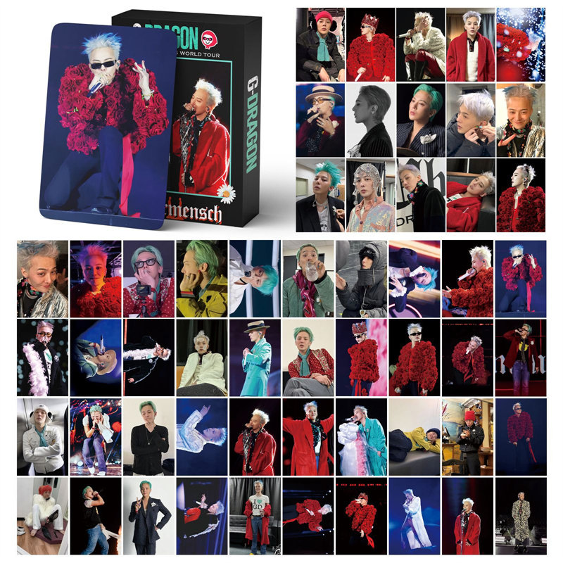 55张GD权志龙周边小卡UBERMENSCH专辑照片明星自印G-DRAGON照片卡