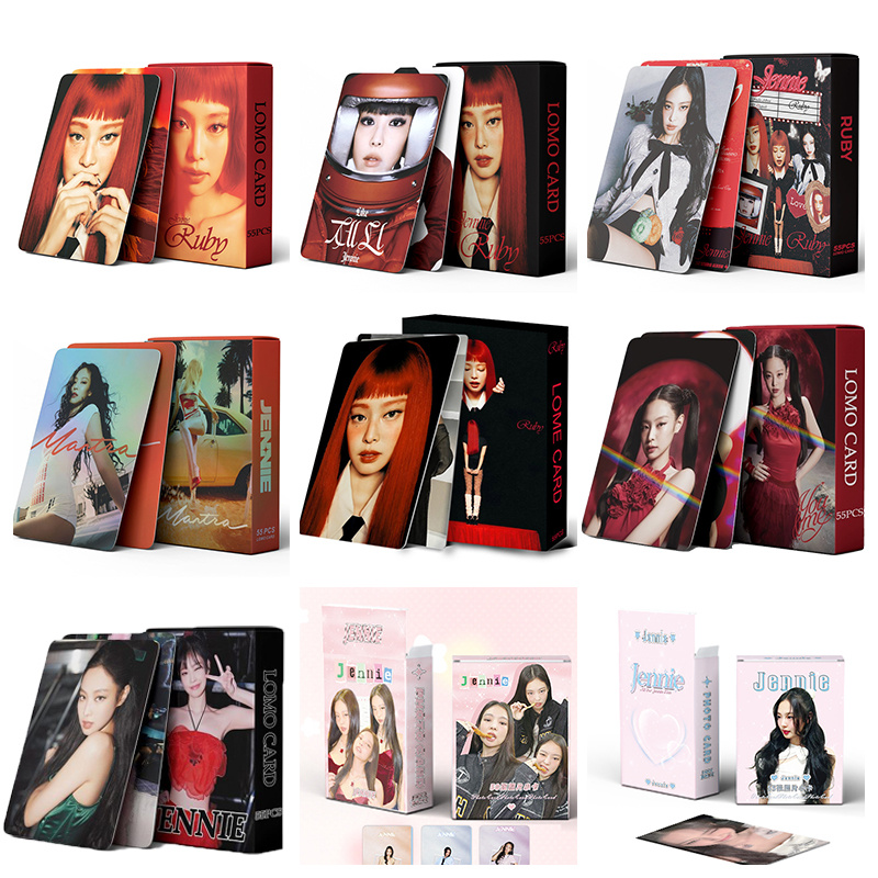 55张JENNIE收藏卡片LIKE RUBY金智妮3寸圆角金珍妮周边自印小卡