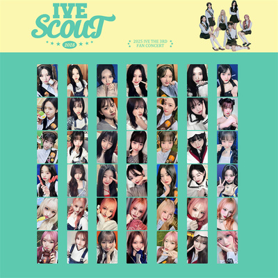 芙 IVE周边THE 3RD FAN CONCERT 小卡IVE SCOUT自印张元英 照片卡