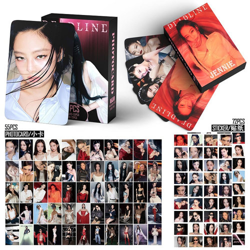 127张粉墨小卡贴纸DEADLINE JENNIE 金智妮卡贴纸 自印小卡明信片