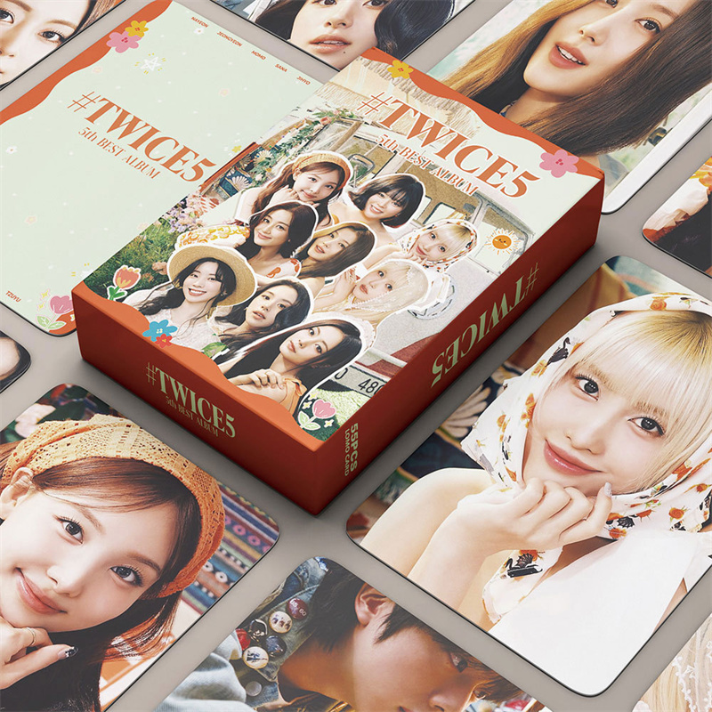 55张TWICE专辑5th BEST ALBUM小卡TWICE5照片卡林娜琏明星3寸卡