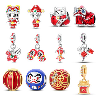 新年系列串珠BEADS原创潘家风格 手链珠子DIY手串如意珠银饰配件