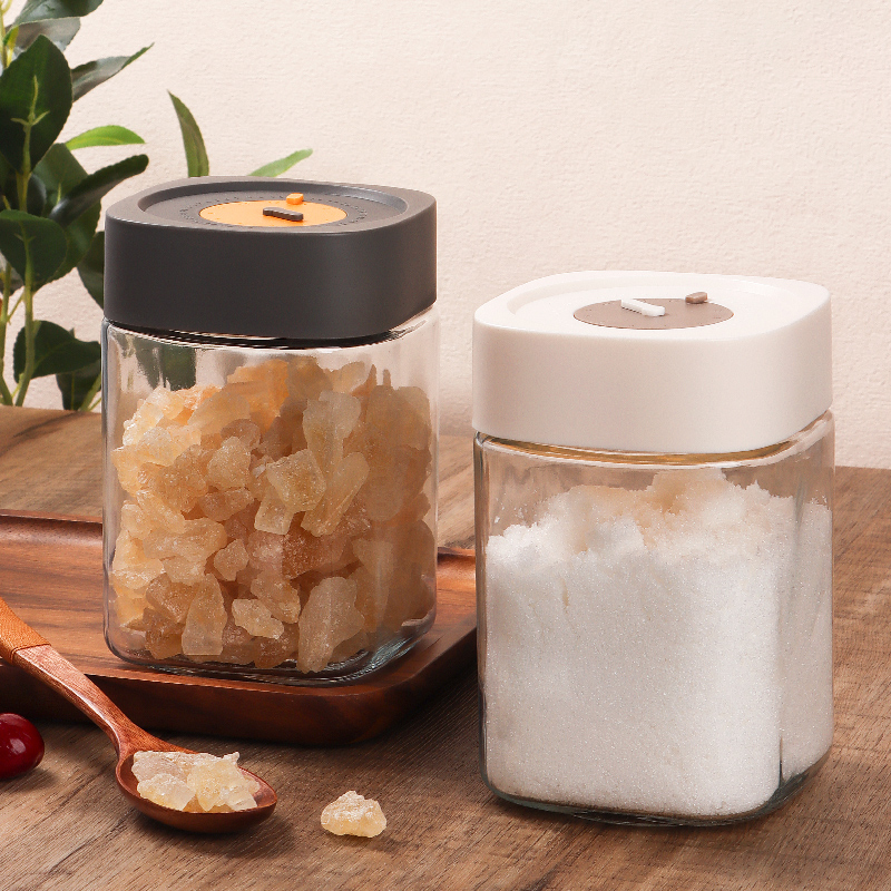 白糖密封罐白砂糖红糖储存罐装白糖罐子玻璃糖罐冰糖收纳盒储物罐