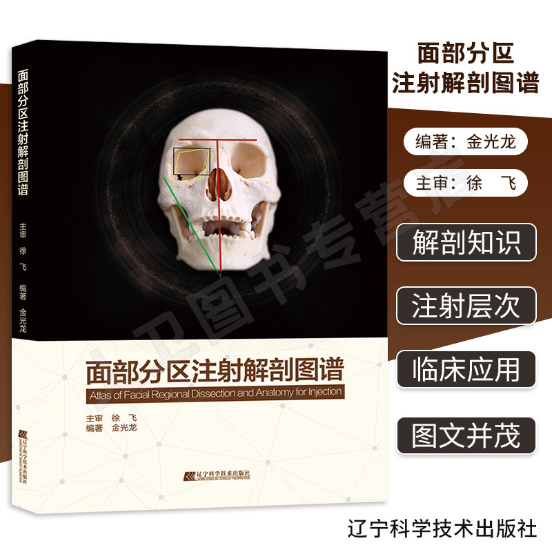 正版 面部分区注射解剖图谱 金光龙著 注射美容整形技术 微整形注射美容解剖医学技术 辽宁技术科学出版社出版 9787559110695