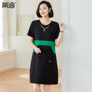 【天丝凉感】大码女装夏新款2023年简涵高端轻奢加肥显瘦连衣裙