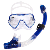 夏浪风防雾浮潜套装 呼吸管男女硅胶面罩防水 钢化玻璃潜水镜全干式