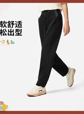李宁故宫联名女子直筒宽松卫裤