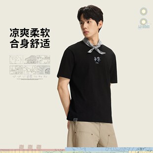 李宁中国文化系列故宫联名男冰感舒适吸湿排汗短袖文化衫AHSW329