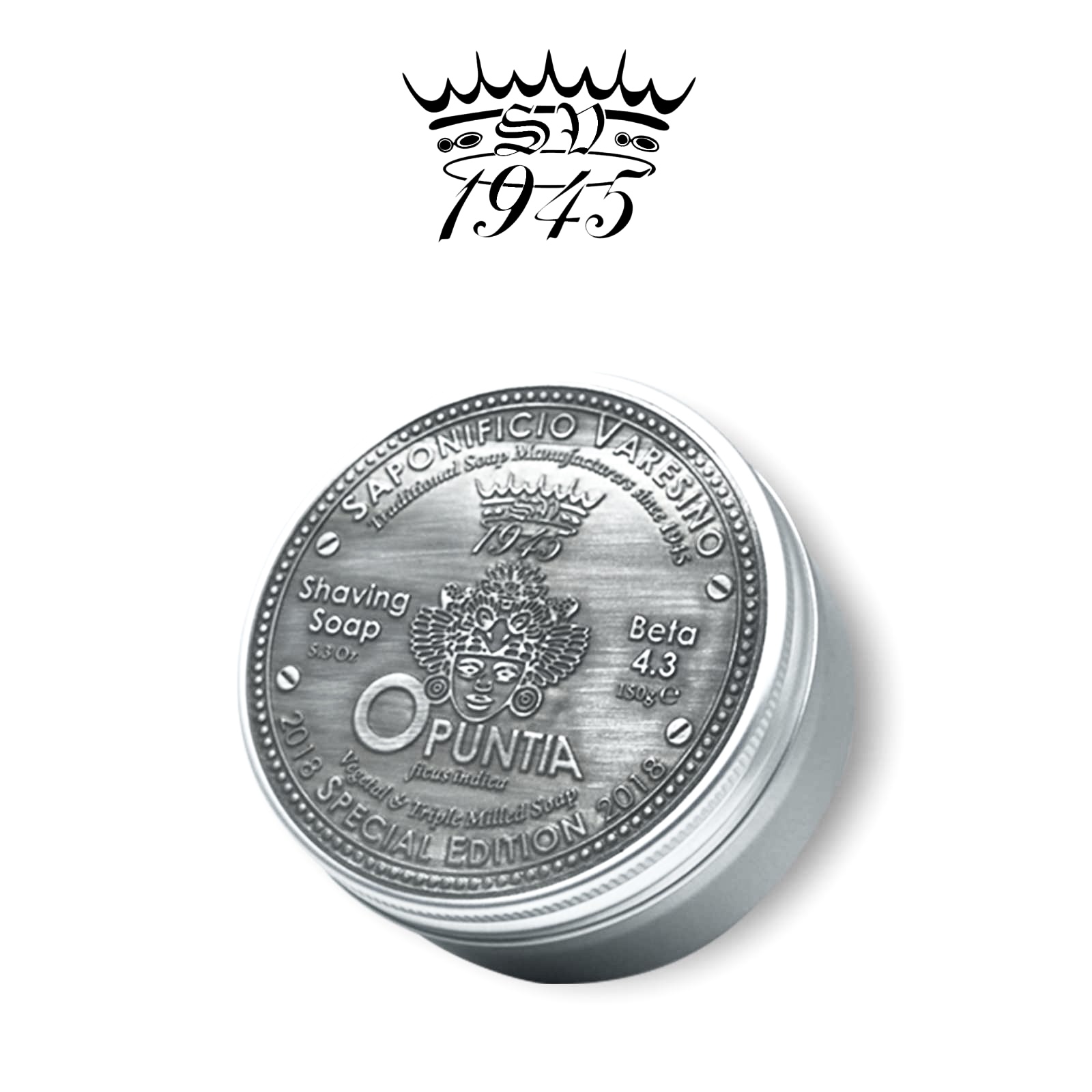 意大利SV1945仙人掌剃须皂150g 软化胡须起泡沫硬皂 修面刮胡滋养