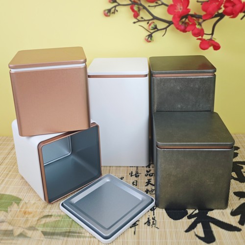 复古方形马口铁茶叶罐包装
