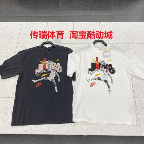 NIKE/耐克短袖男夏季JORDAN图案印花休闲运动棉T恤HJ2930-010-100
