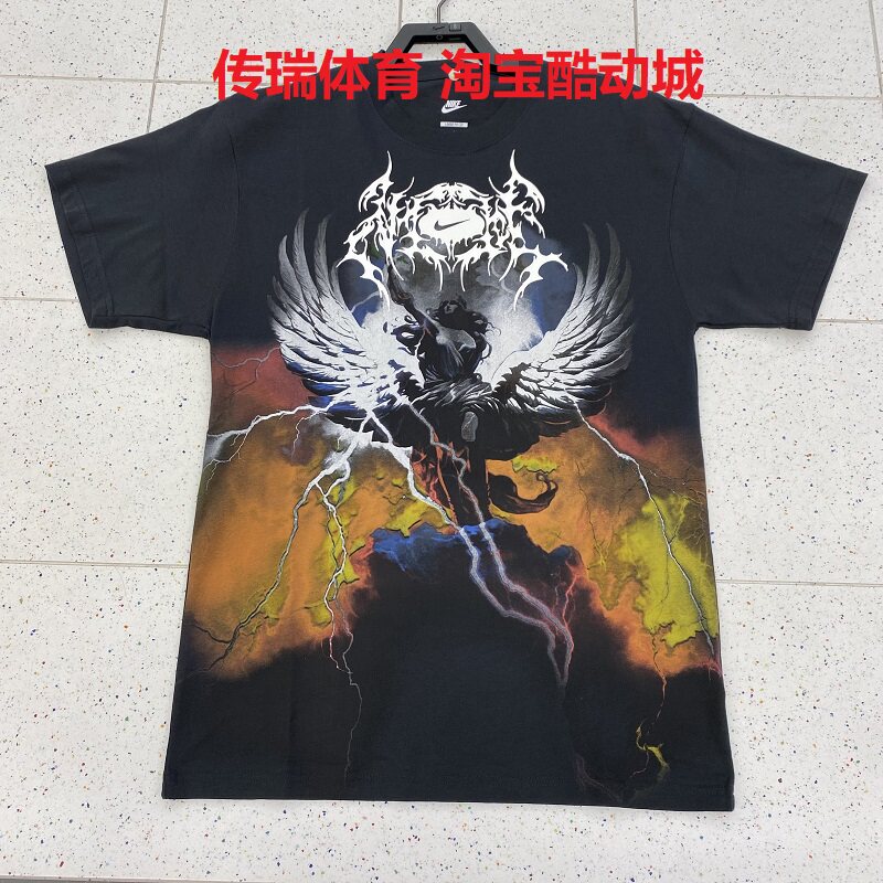 耐克/NIKE男子运动宽松休闲纯棉印花夏季圆领短袖T恤HQ2579-045