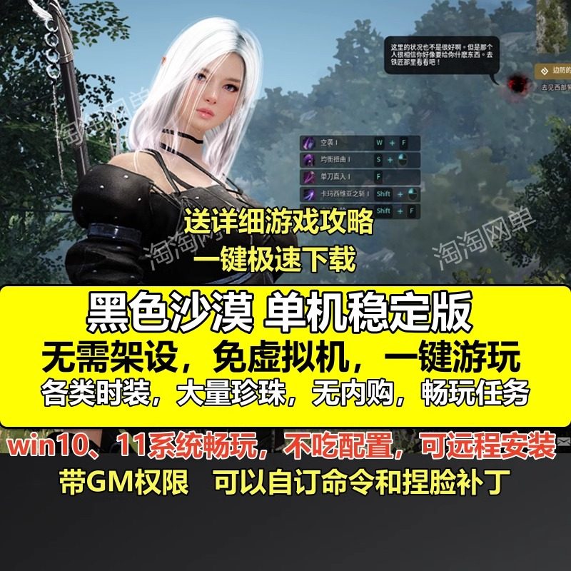 黑色沙漠单机版免虚拟机玩无限珍珠人物时装全角色一键端网游单机