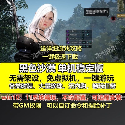 黑色沙漠单机版免虚拟机玩无限珍珠人物时装全角色一键端网游单机