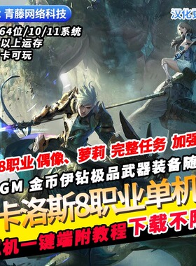 伊卡洛斯ICARUS单机版8职业魔法师加强汉化GM无限伊钻武器PC网游
