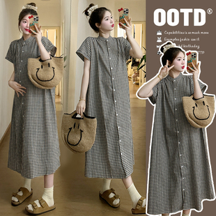 孕妇装夏款2025新款短袖连衣裙春装长裙时尚套装洋气时髦夏季裙子