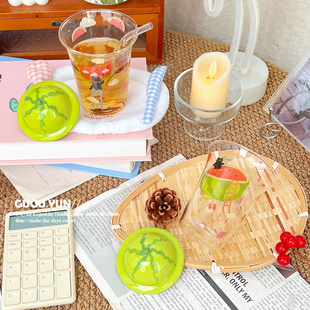 谷谷云西瓜杯西瓜杯超好看的杯子意搞怪陶瓷水杯带盖家用学