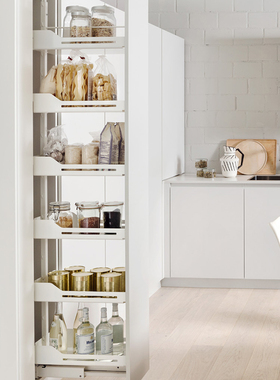 瑞士铂格PEKA高伸拉篮厨房高柜高深储物篮橱柜抽拉式高身联动拉篮