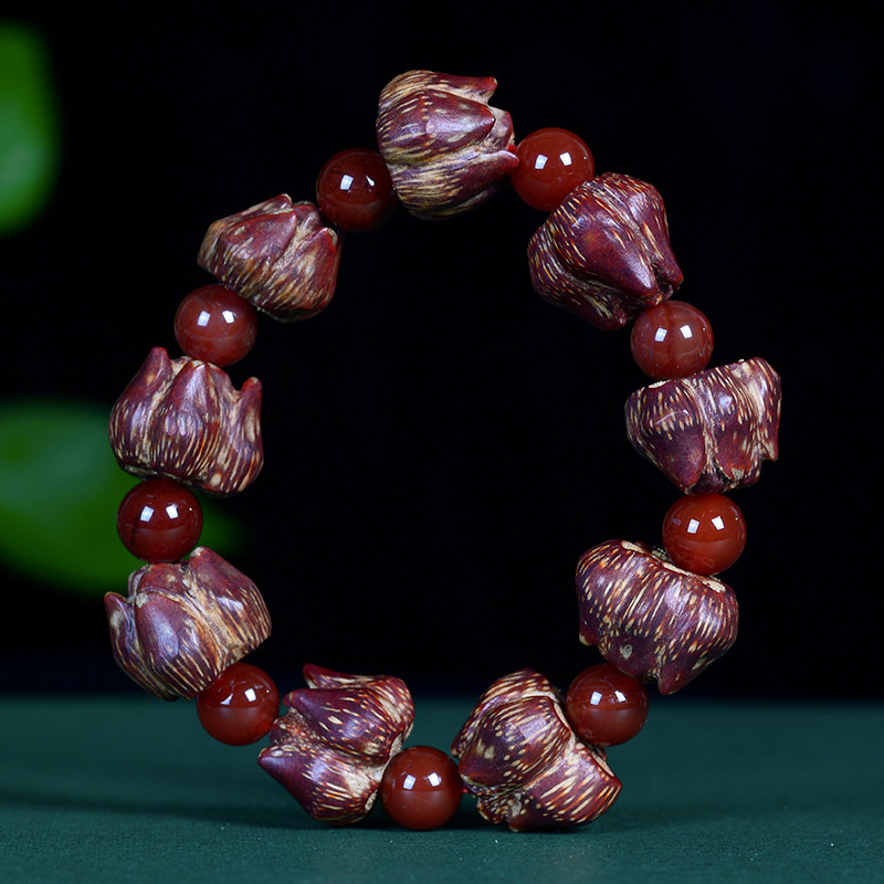 滴血莲花菩提子民族风手串原创手工配饰把玩文玩手串