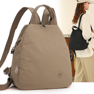 多功能双肩包女旅游轻便背包手提包百搭慵懒风斜挎胸包尼龙流浪包