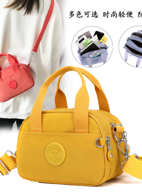 帆布包女斜挎小包包女2025新款迷你手提包女手拎时尚牛津布斜跨包