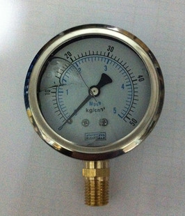 实体店 耐震压力表 LA-100KG/10MPA 径向60表面接口PT1/4 现货