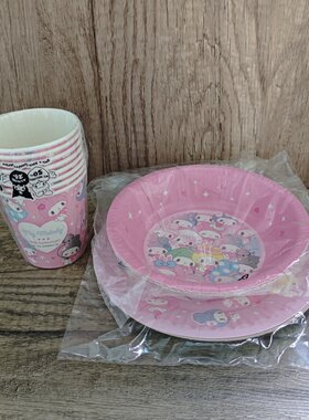 日本野餐盘一次性纸盘纸碗纸杯