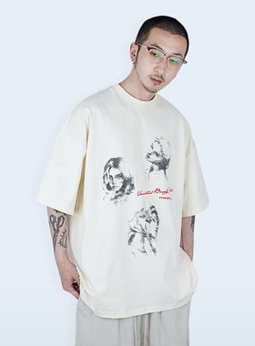STREAMLET.CHEN:索罗娜T恤 唯美肖像系列人物主题印花宽松短袖Tee