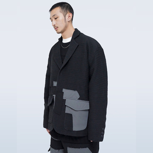 SUIT 几何结构破坏设计 短款 粗仿西装 STR 修身 外套 定量发售