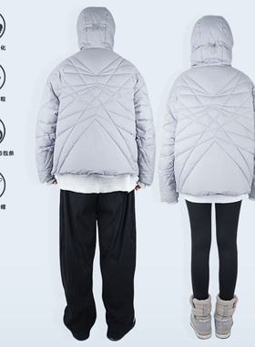 STREAMLET.CHEN:「伞释」结构绗缝线全身包边 连帽保暖内胆羽绒服