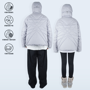 STREAMLET.CHEN 连帽保暖内胆羽绒服 「伞释」结构绗缝线全身包边