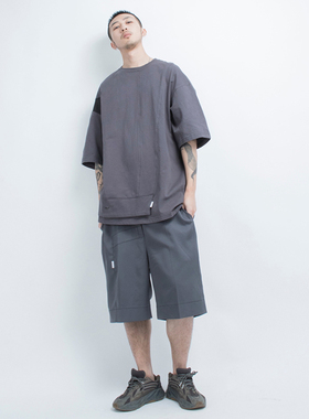 STREAMLET.CHEN:TEE/国潮原创设计 明线结构主义 纯棉宽松短袖T恤