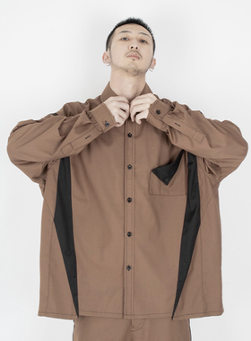 STREAMLET.CHEN:SHIRT/订制「绸缎丝质垂感面料」结构错位衬衫