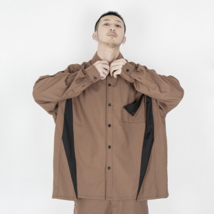 订制「绸缎丝质垂感面料」结构错位衬衫 SHIRT STREAMLET.CHEN