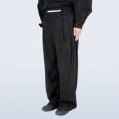 百叶褶纯色休闲西裤 STR 流线型立体剪裁 680D订制面料 TROUSERS