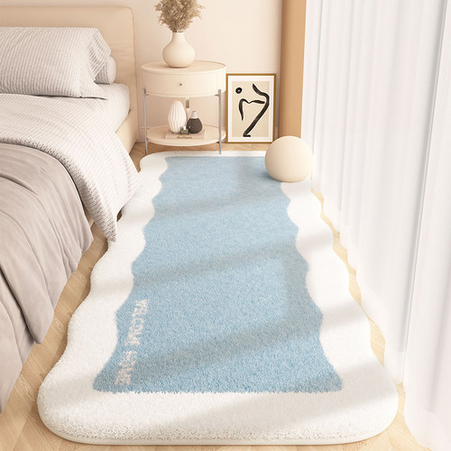 床边毯卧室仿羊绒不掉毛易打理