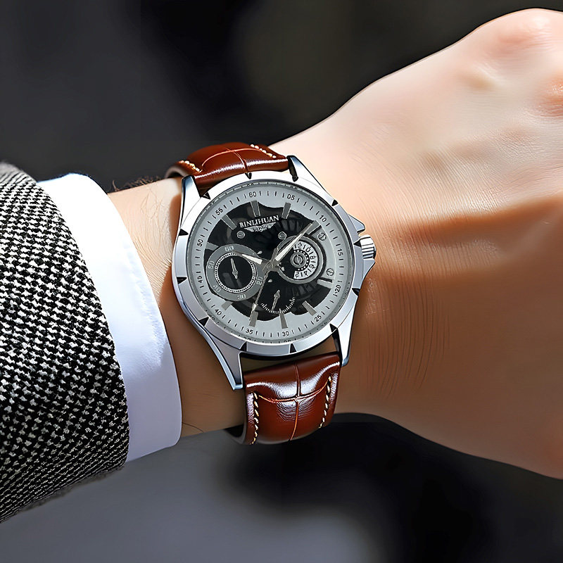 BINLIHUAN宾历幻国产正品手表男款防水男士腕表高档休闲时尚帅气