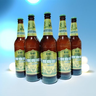 只发东三省呼伦贝尔甘河鲜卑源老猎啤酒玻璃瓶6瓶包邮11度
